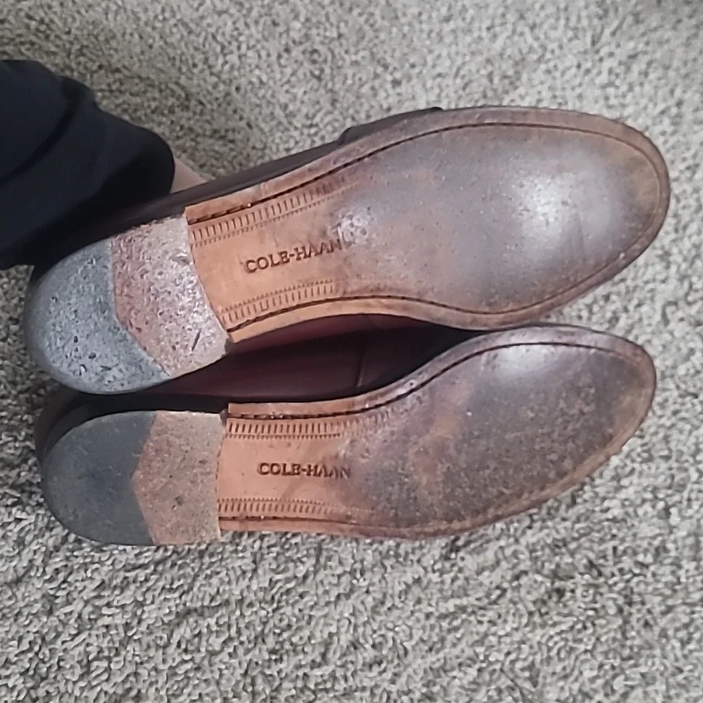 GUC Cole Haan Deep Burgundy Leather Penny Loafers Men 11.5D - Picture 5 of 9